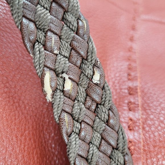 The Sak Indio Sierra Tote Brown Red Leather Large Hobo Bag - Picture 13 of 13